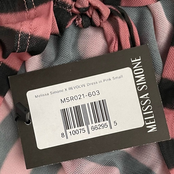 Melissa Simone X REVOLVE Dress in Pink Small mesh cut out swim tie halter S - Picture 4 of 7